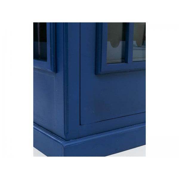 Barschrank Telefonzelle Vintage-Vitrine Blau - Palo24