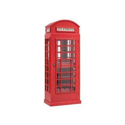 Barschrank Telefonzelle Vintage-Vitrine Rot - Palo24
