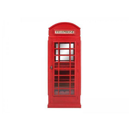 Barschrank Telefonzelle Vintage-Vitrine Rot - Palo24