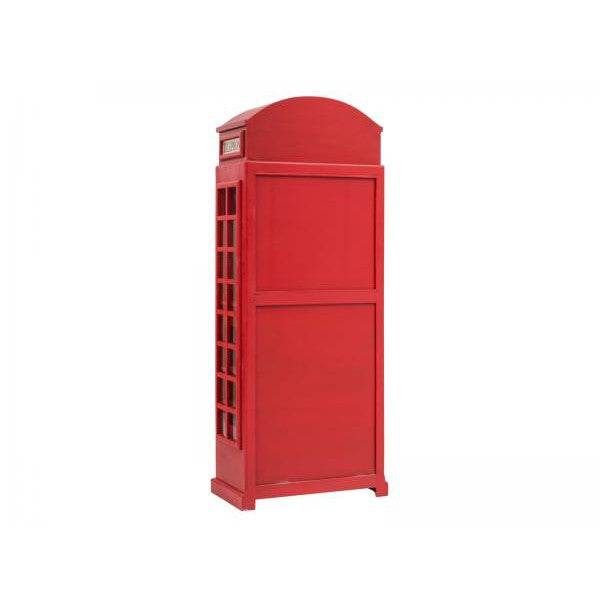 Barschrank Telefonzelle Vintage-Vitrine Rot - Palo24