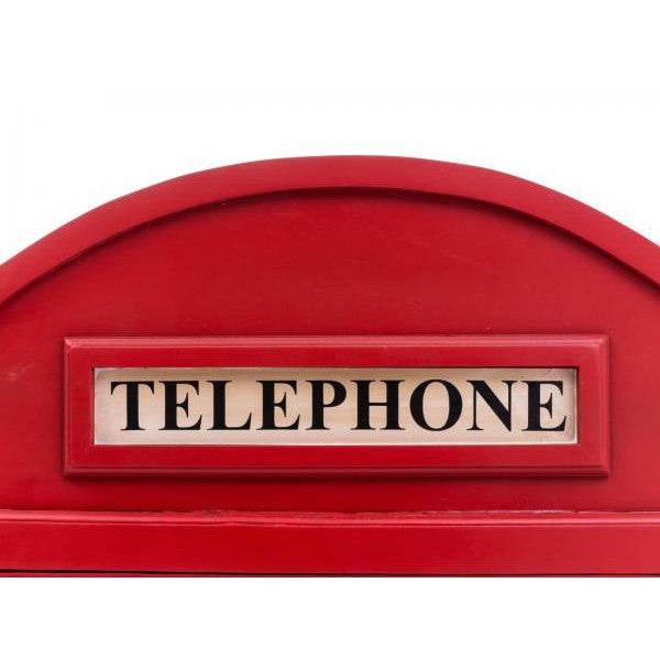 Barschrank Telefonzelle Vintage-Vitrine Rot - Palo24