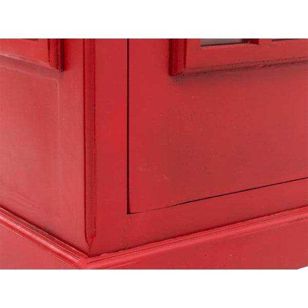Barschrank Telefonzelle Vintage-Vitrine Rot - Palo24