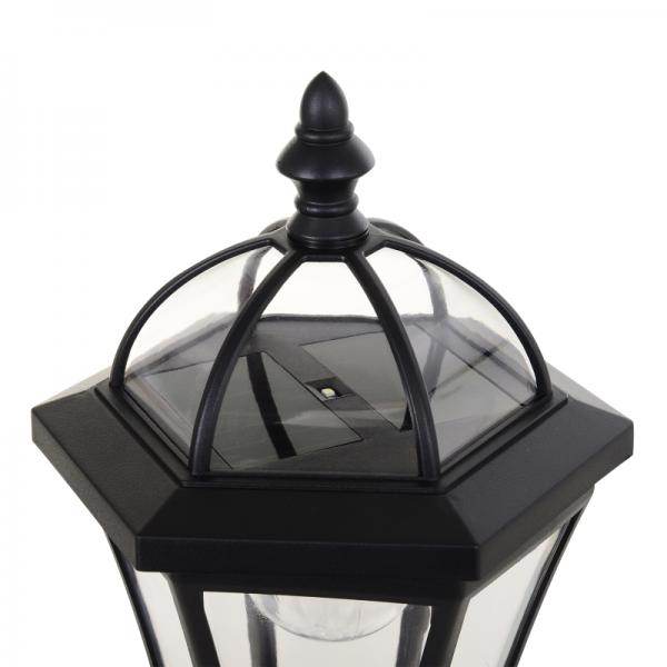 Gartenleuchte Solar Gartenlaterne 2er Set LED 6-8 Stdn. Edelstahl H129cm - Palo24