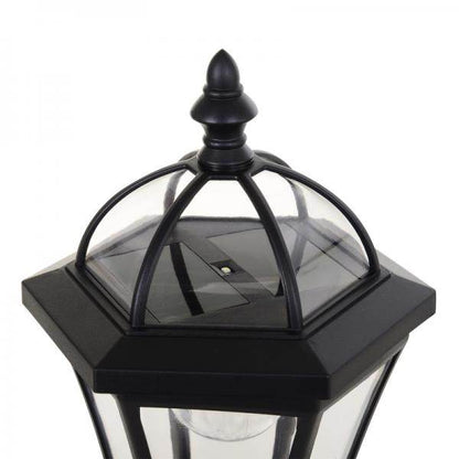 Gartenleuchte Solar Gartenlaterne 2er Set LED 6-8 Stdn. Edelstahl H129cm - Palo24