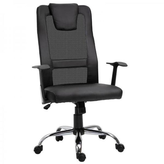 Bürostuhl Drehstuhl höhenverstellbar ergonomisch PU schwarz - Palo24