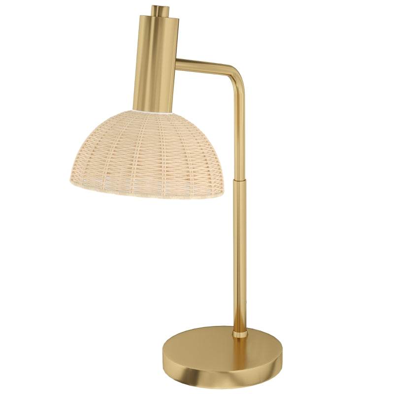 Tischlampe inkl. LED-Birne Bronze+Rattan - Palo24