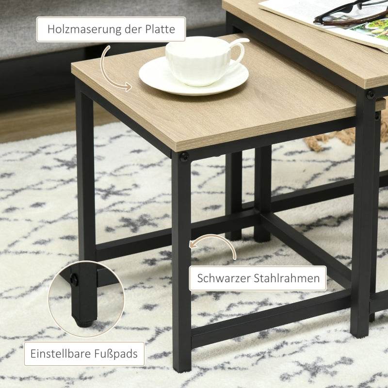 Satztisch 3er-Set Holzoptik - Palo24