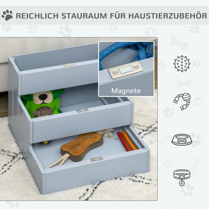 Hundetreppe Haustiertreppe Einstiegshilfe Grau4