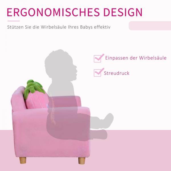 Kindersofa Kindersessel Sofa Couch Kinder Kinderzimmer Doppelsofa Erdbeersofa - Palo24