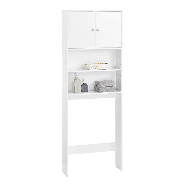 Toilettenregal | Waschmaschinenschrank | Badezimmerregal mit Schrank | Weiss - Palo24