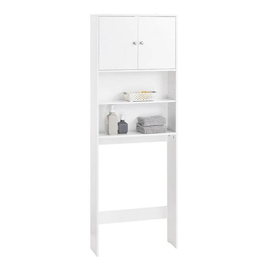 Toilettenregal | Waschmaschinenschrank | Badezimmerregal mit Schrank | Weiss - Palo24