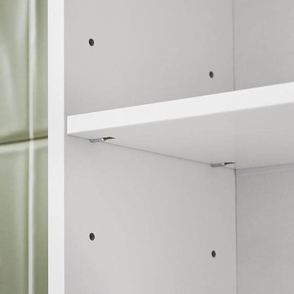 Toilettenregal | Waschmaschinenschrank | Badezimmerregal mit Schrank | Weiss - Palo24
