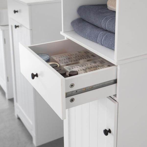 Bad Hochschrank | Badschrank | Badregal Weiss - Palo24