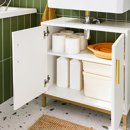 Weisses Badezimmer Waschbeckenunterschrank