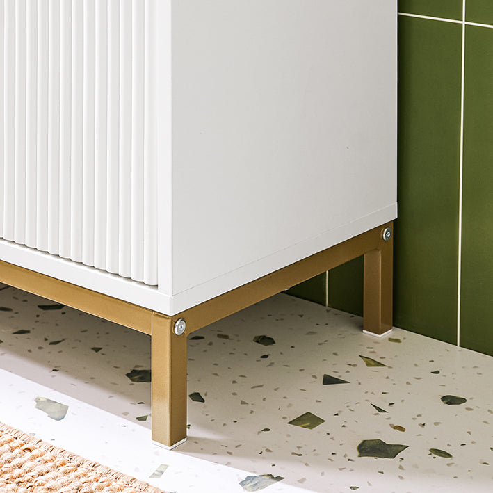 Weisses Badezimmer Waschbeckenunterschrank