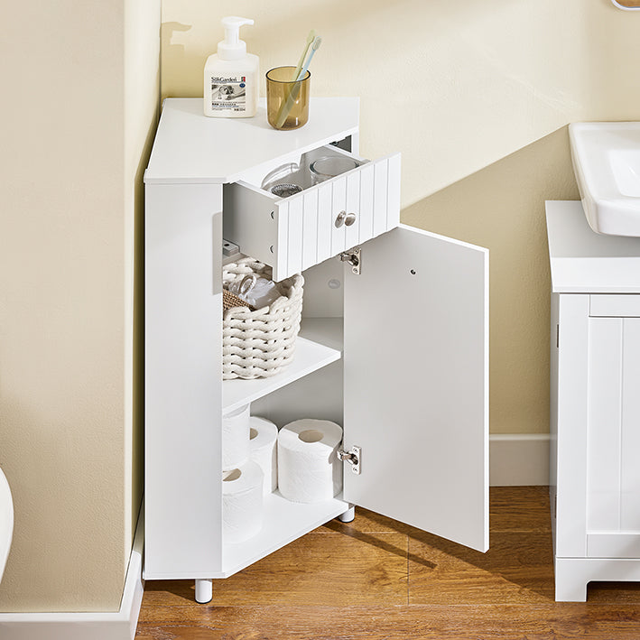 Badschrank Weiß Kommode