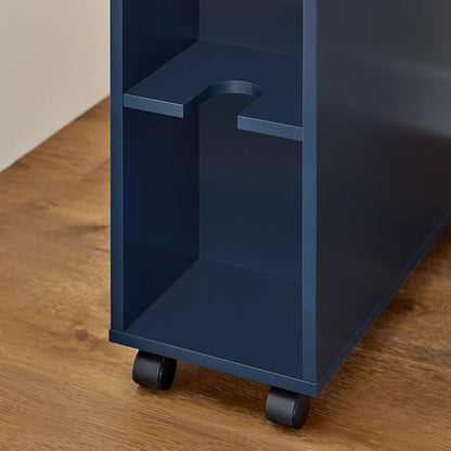 Schubladenregal mit Rollen Blau