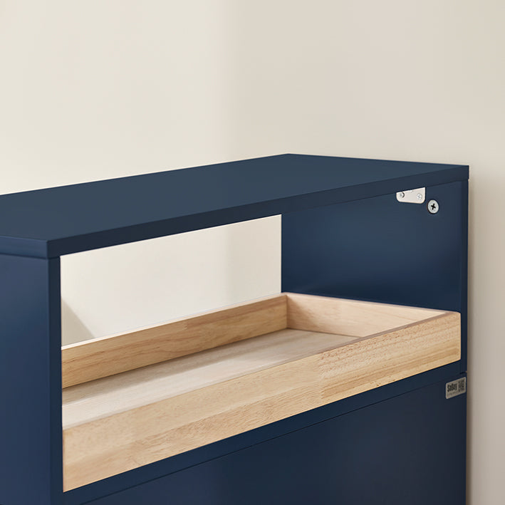 Schubladenregal mit Rollen Blau
