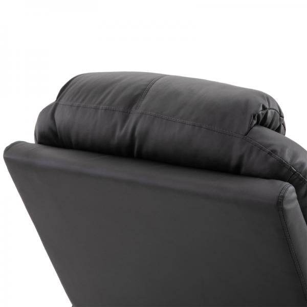 Massagesessel Elektrisch Massagefunktion Liegefunktion Schaumstoff Schwarz - Palo24