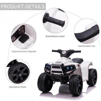 Mini Elektro-Quad Kinder Elektro ATV Kinderwagen Elektromotorrad Schwarz+Weiss - Palo24
