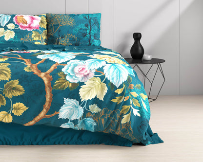 Bettbezug Chanda blau 200 x 220 cm - Palo24