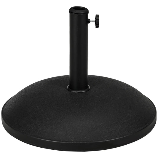 Supporto per ombrellone Base per ombrellone 25kg Acciaio Nero