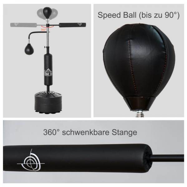 Boxstand Punchingball Boxset 160-230cm höhenverstellbar freistehend - Palo24