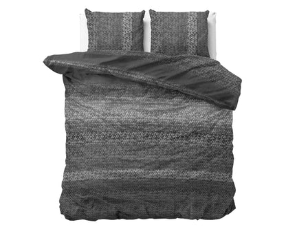 Bettbezug DH Flanel Gradient Knits Anthrazit 240 x 220 cm - Palo24