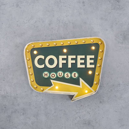 3D Retro Leuchtschild COFFEE HOUSE - Palo24