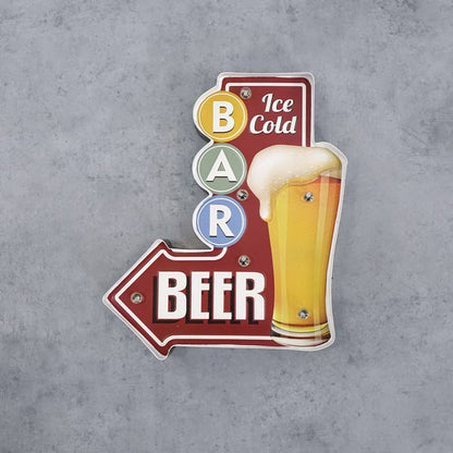 3D Leuchtschild Retro BAR - Palo24