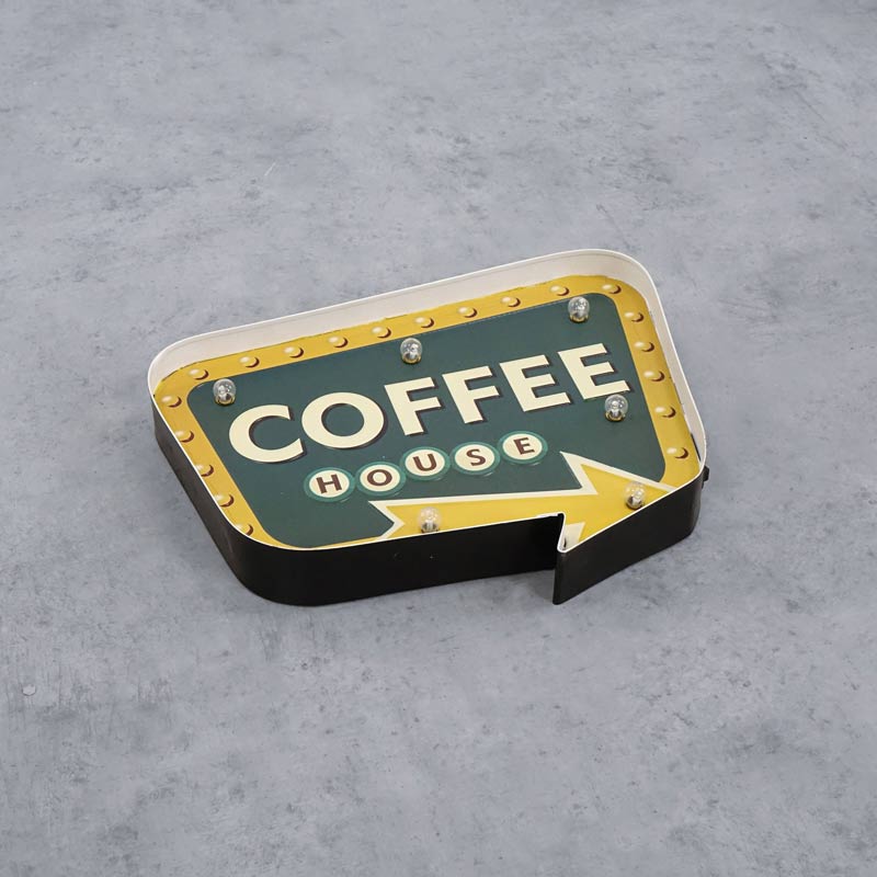 3D Retro Leuchtschild COFFEE HOUSE - Palo24