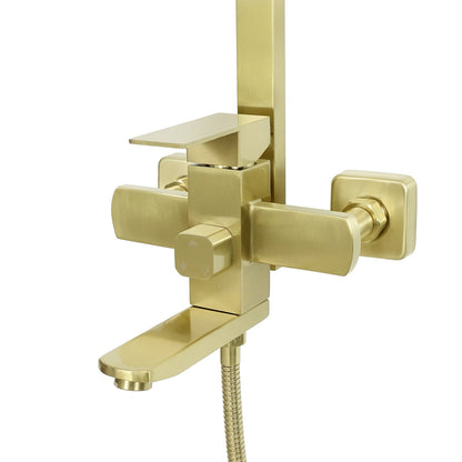 Duschhahn AKRON Rostfreier Stahl Gold - Palo24