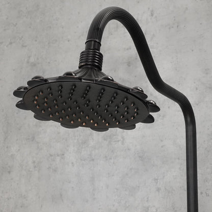 Antiker Messing-Duschhahn BLUME Schwarz - Palo24