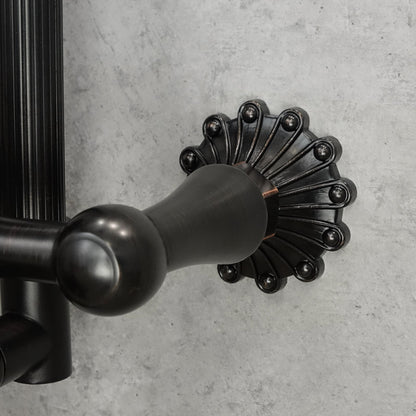 Antiker Messing-Duschhahn BLUME Schwarz - Palo24