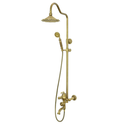 Brausebatterie Messing antik FLOWER - Palo24