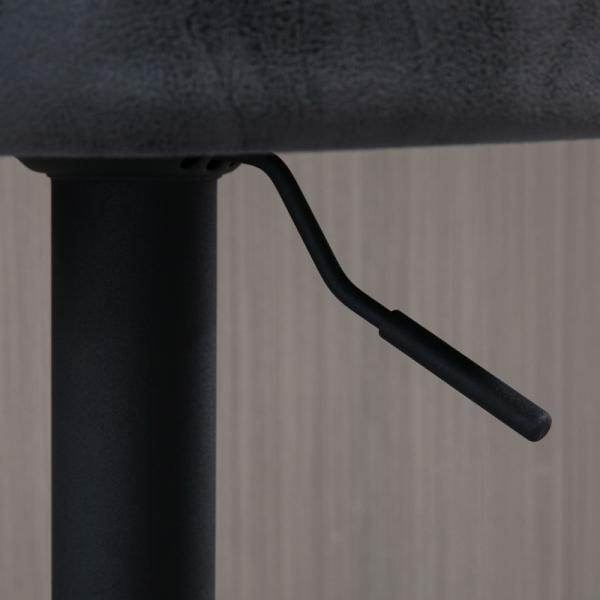 2er-Set Barhocker, höhenverstellbar, 360-Grad-Schwenk-Design, Grau - Palo24