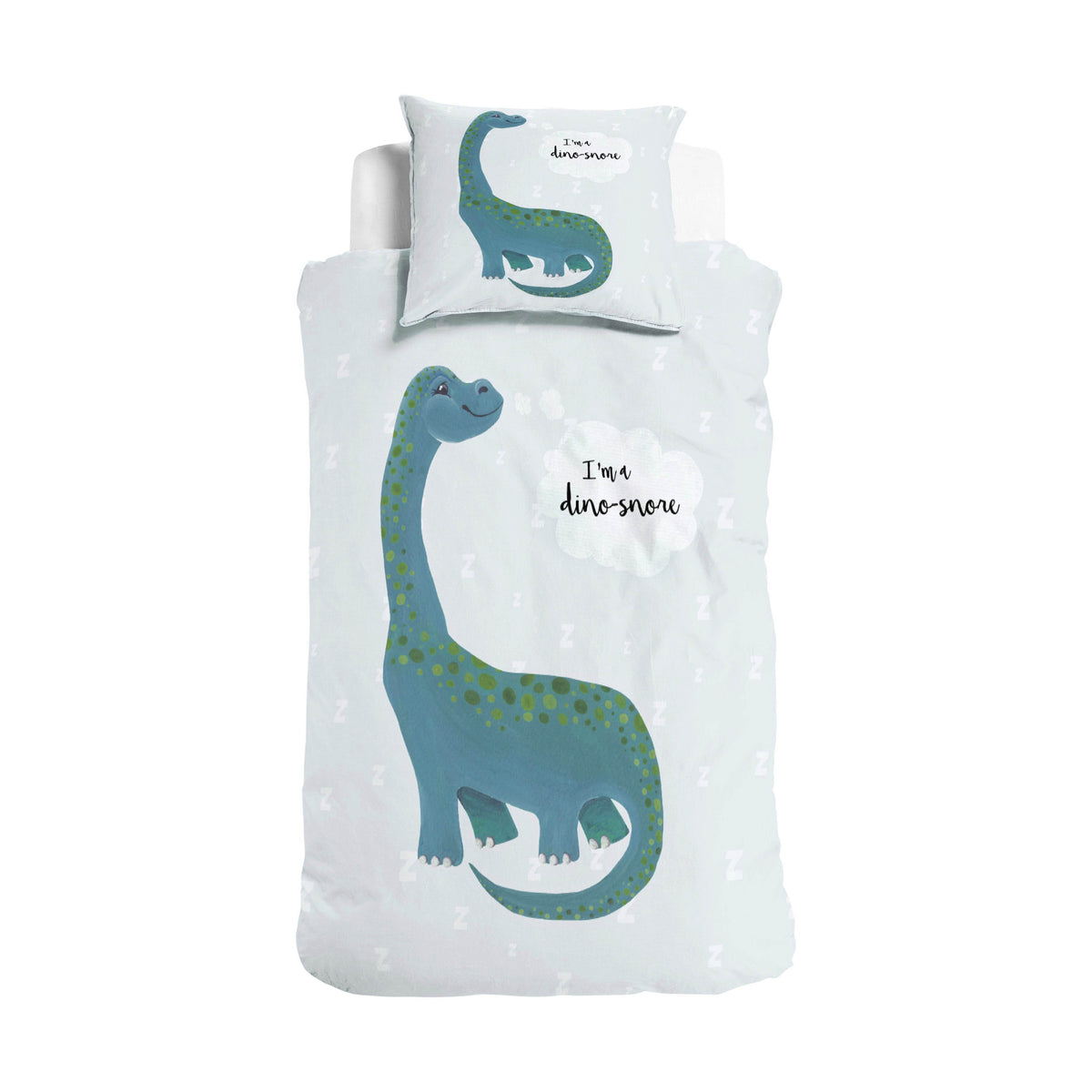 Bettbezug I'm a Dino-Sore blau 135 x 200 cm - Palo24