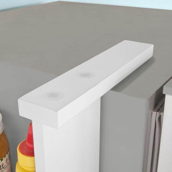 Küchenregal Weiss | Gewürzregal mit 3 Ablagen | Hängeregal für Kühlschrank - Palo24