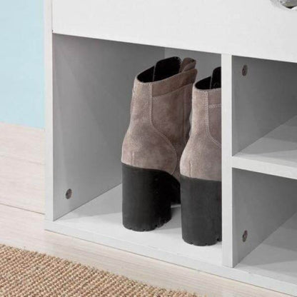 Schuhbank | Schuhregal mit Sitzfläche | Sitzbank Weiss - Palo24