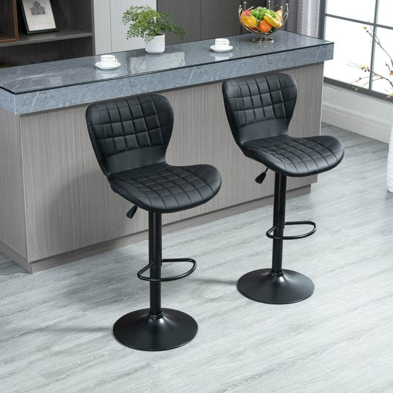 2-er-Set Barhocker Retrodesign Schwarz - Palo24