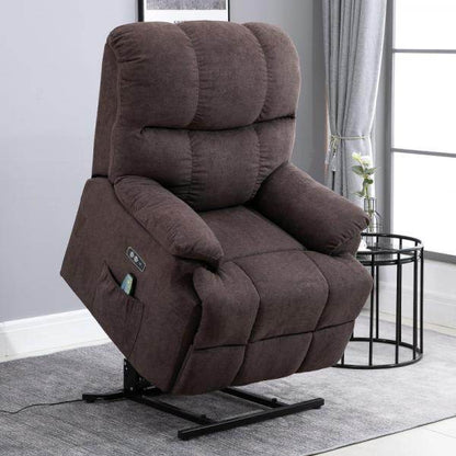 Massagesessel mit Wärmefunktion USB-Anschluss Braun - Palo24