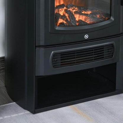 Elektrokamin 1000 W/2000 W mit Flammeneffekt Schwarz - Palo24