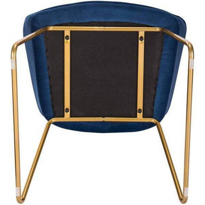 2er-Set Esszimmerstühle aus Samt Modell Stella blau - Palo24