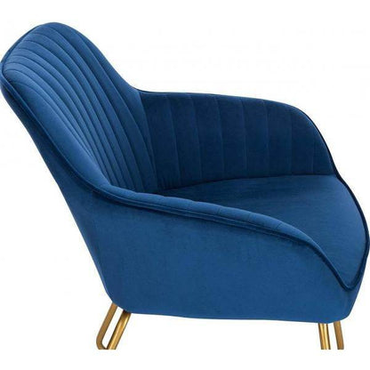 2er-Set Esszimmerstühle aus Samt Modell Stella blau - Palo24