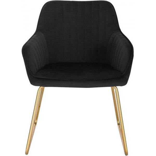 2er-Set Esszimmerstühle aus Samt Modell Stella schwarz - Palo24