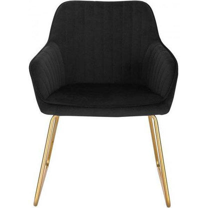 2er-Set Esszimmerstühle aus Samt Modell Stella schwarz - Palo24