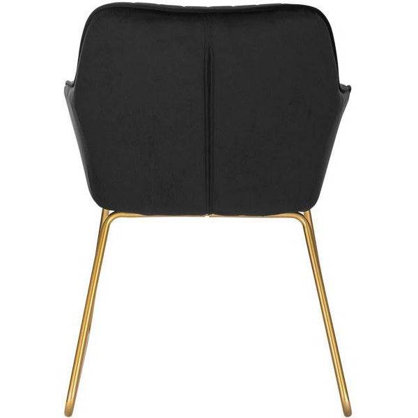 2er-Set Esszimmerstühle aus Samt Modell Stella schwarz - Palo24