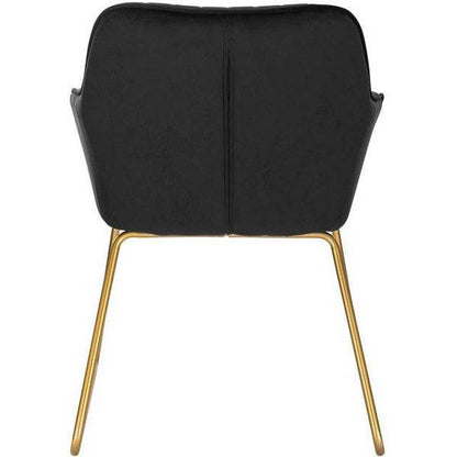 2er-Set Esszimmerstühle aus Samt Modell Stella schwarz - Palo24