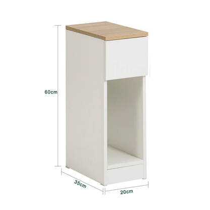 2x Nachttisch 2er Set mit Schublade | Sofatisch | Beistelltisch | Weiß | FBT111-WN - Palo24