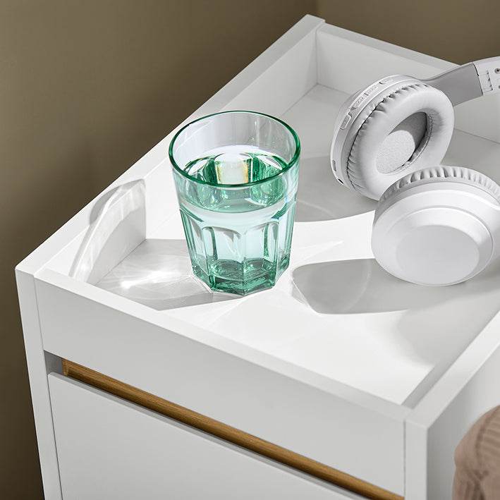 Nachttisch | Boxspringbett | Sofatisch | Beistelltisch | Nachtkommode | Weiss - Palo24